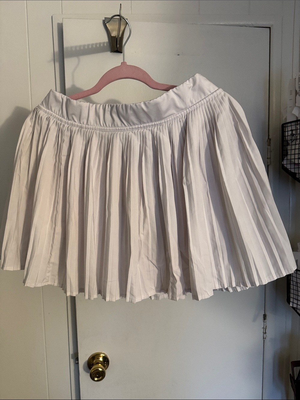 Jessica Simpson White Pleated Circle Skirt
